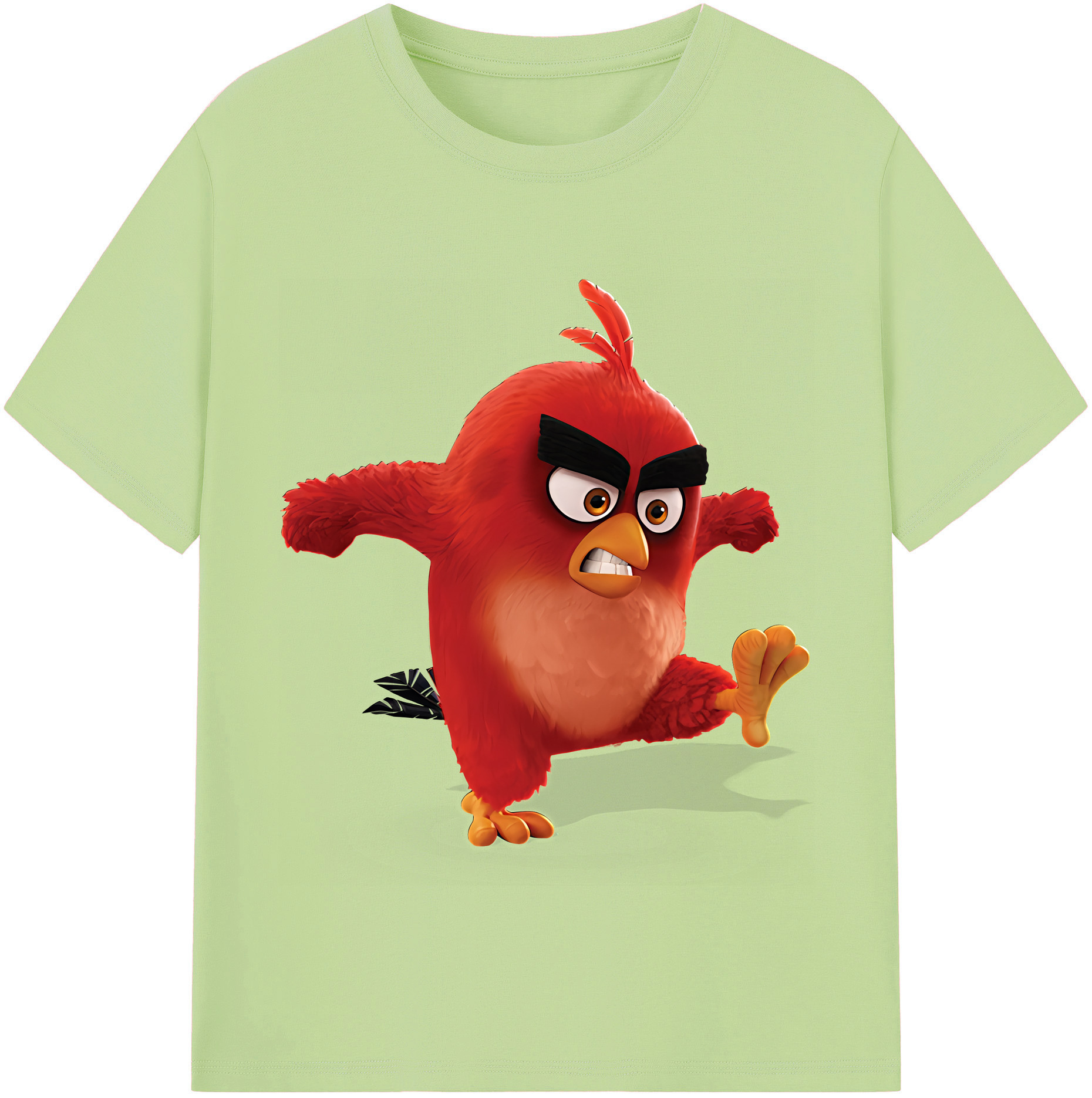 （画像用） Angry Birds アングリーバード 綿100％半袖Tシャツ（フロントプリント）